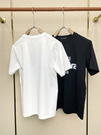 White Versace crewneck T-shirt with front logo graphic and 'MILANO'