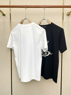 Versace dark navy T-shirt with baroque logo graphic