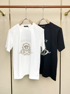 Versace white T-shirt with baroque logo graphic