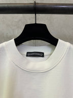 Light short-sleeve T-shirt with ribbed crew neck and black neck label