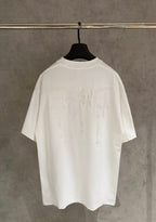 White Dior short-sleeve T-shirt with embossed back logo detail