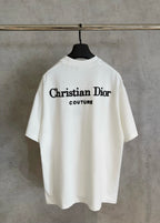 White Christian Dior short-sleeve T-shirt with large back “Christian Dior Couture” print
