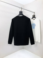 Black Versace crewneck sweatshirt back view on hanger
