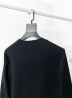 Black Versace crewneck sweatshirt back, crew neck and long sleeves