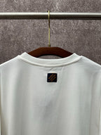 Louis Vuitton white T-shirt with small square neck label