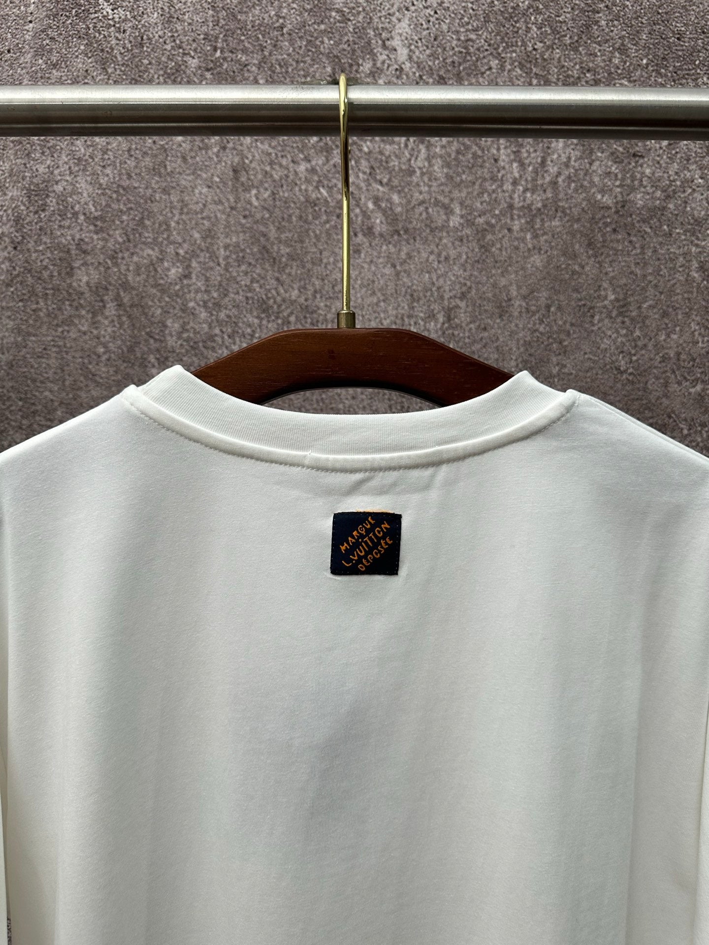 Louis Vuitton white T-shirt with small square neck label