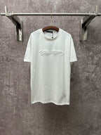 Louis Vuitton short-sleeve T-shirt in white with chest script logo