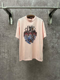 Louis Vuitton pale pink T-shirt with LV graphic print, crew neck and short sleeves