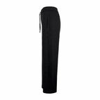 Black wide-leg Dior pants with side ties and zip fly