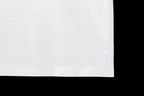 White T-shirt front panel with smooth knit texture