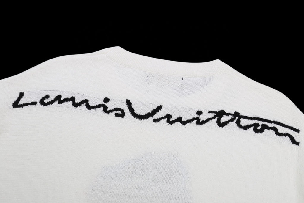 Louis Vuitton white T-shirt back script logo detail