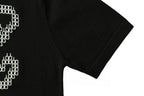 Black Louis Vuitton T-shirt short sleeve and neckline close-up