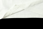 White T-shirt fabric with folded shoulder and neckline area