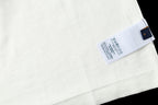 White T-shirt with side seam and rectangular care label
