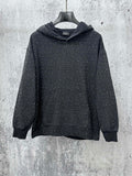 Balenciaga long-sleeve hoodie, dark with small white speckle print
