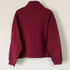 Gucci maroon long-sleeve half-zip sweatshirt with plain back
