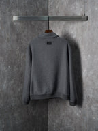 Fendi long coat, dark gray, back view with button closures