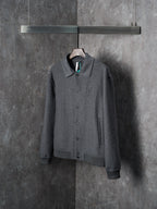 Fendi long coat, dark gray, stand collar, front pockets and buttons