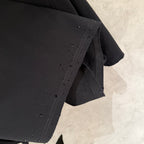Balenciaga black T-shirt side hem with a stitched stud line detail