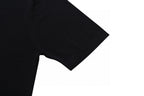 Louis Vuitton black short-sleeve T-shirt with curved hem and clean sleeve edge