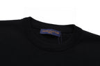 Louis Vuitton black crew-neck T-shirt collar with brand neck label