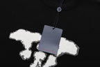 Louis Vuitton black T-shirt with large white pixel-style graphic on chest