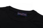 Louis Vuitton black crewneck T-shirt neckline with brand label