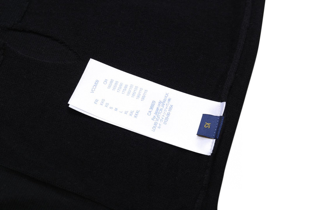 Louis Vuitton black T-shirt with interior care label and size tag