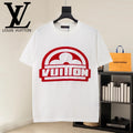 Louis Vuitton white T-shirt with red graphic logo on front