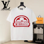 Louis Vuitton white T-shirt with red graphic logo on front