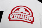 Louis Vuitton white T-shirt with large red logo print on chest