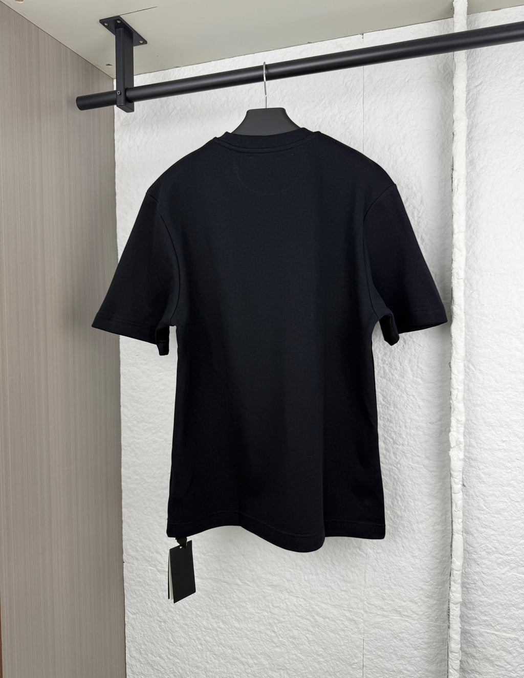 Fendi short-sleeve T-shirt back view in dark navy with crew neck