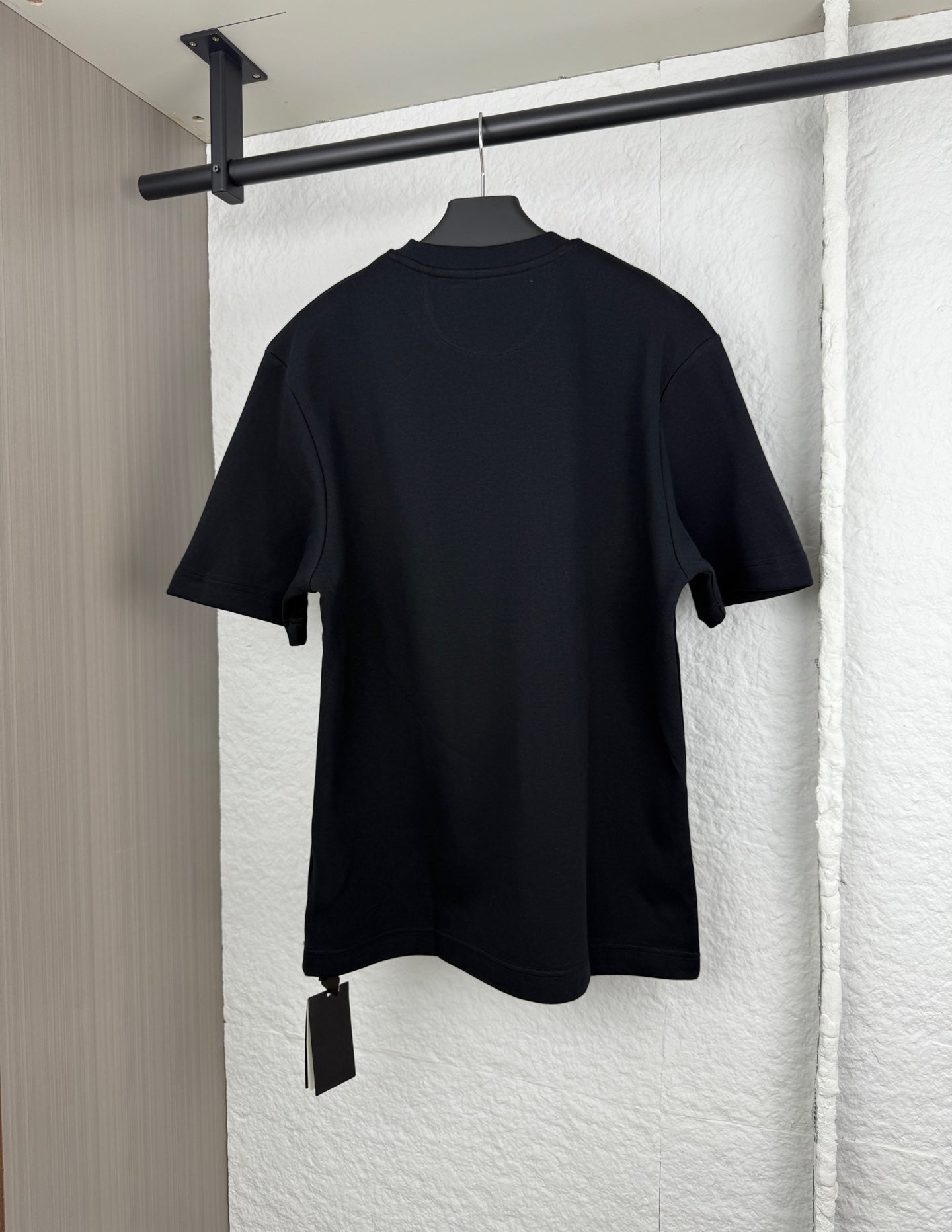 Fendi short-sleeve T-shirt back view in dark navy with crew neck