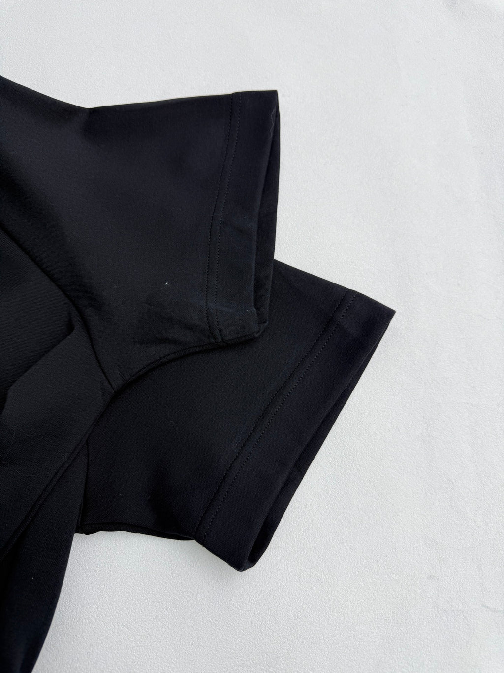 Fendi T-shirt sleeve and shoulder seam in dark navy, crew-neck style