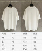 Balenciaga white short-sleeve T-shirt front and back views