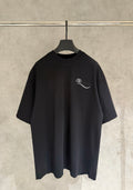 Black Balenciaga logo T-shirt with small chest emblem