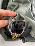 Louis Vuitton puffer jacket hood drawstring with gold toggle