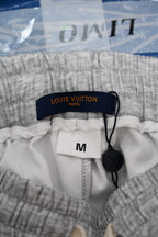 Louis Vuitton Paris size tag inside gray sweatpants waistband