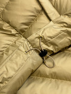 Ralph Lauren puffer jacket, beige, drawcord and cord lock near hem