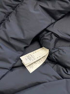 Ralph Lauren puffer jacket lining with care label tag, navy blue