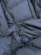 Ralph Lauren puffer jacket inner pocket drawcord clip, navy blue