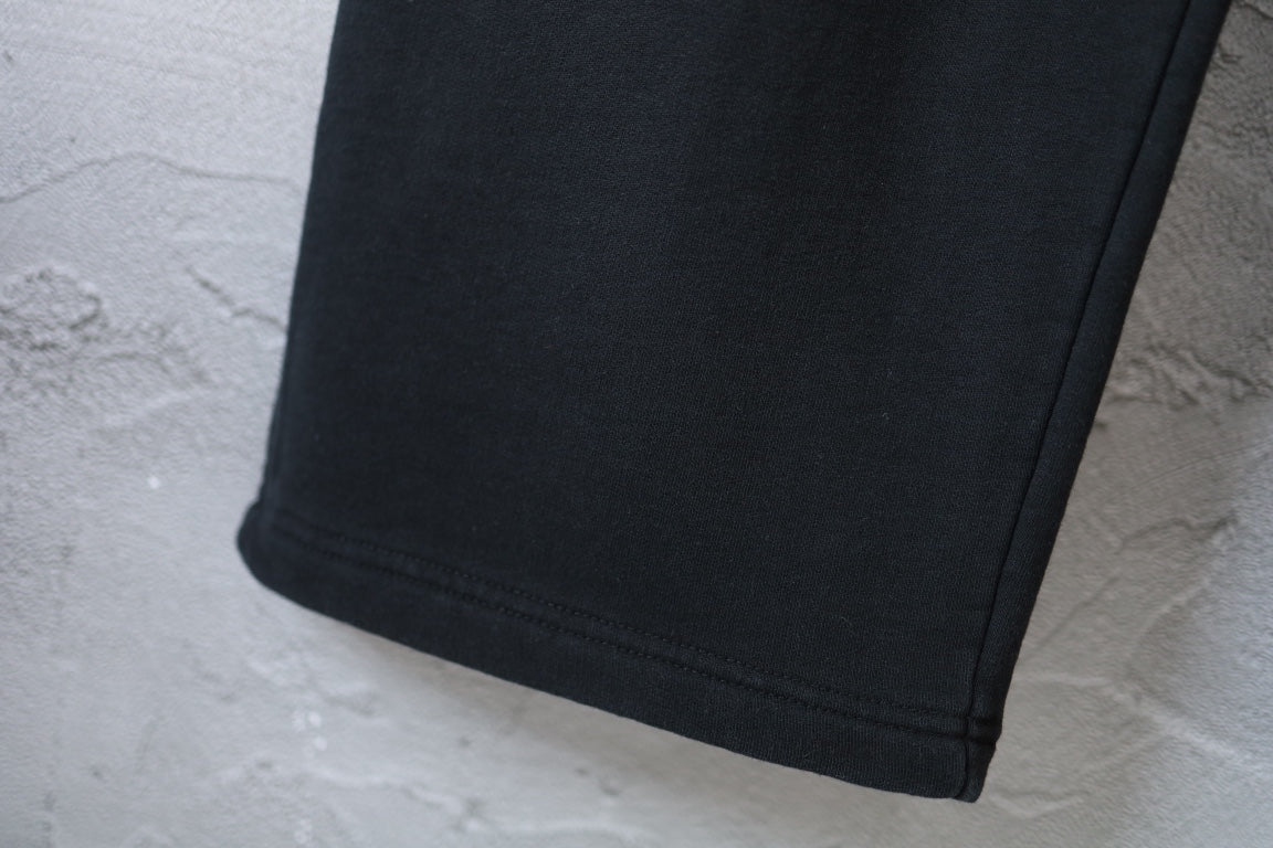 Black wide-leg pants with straight hem