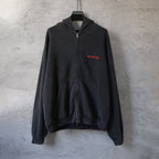 Black Balenciaga zip-up hoodie with hood and front pouch pocket