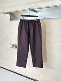 Gucci patterned pants with elastic waistband, straight leg on hanger