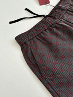 Gucci patterned pants, elastic hem and gathered cuff detail, folded