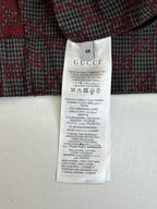 Gucci fabric label on GG-pattern shirt, size 50