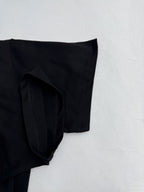 Louis Vuitton black short-sleeve T-shirt with curved side seam and stitched sleeve hem