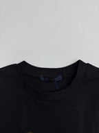 Louis Vuitton black short-sleeve T-shirt with crew neckline and inner neck label