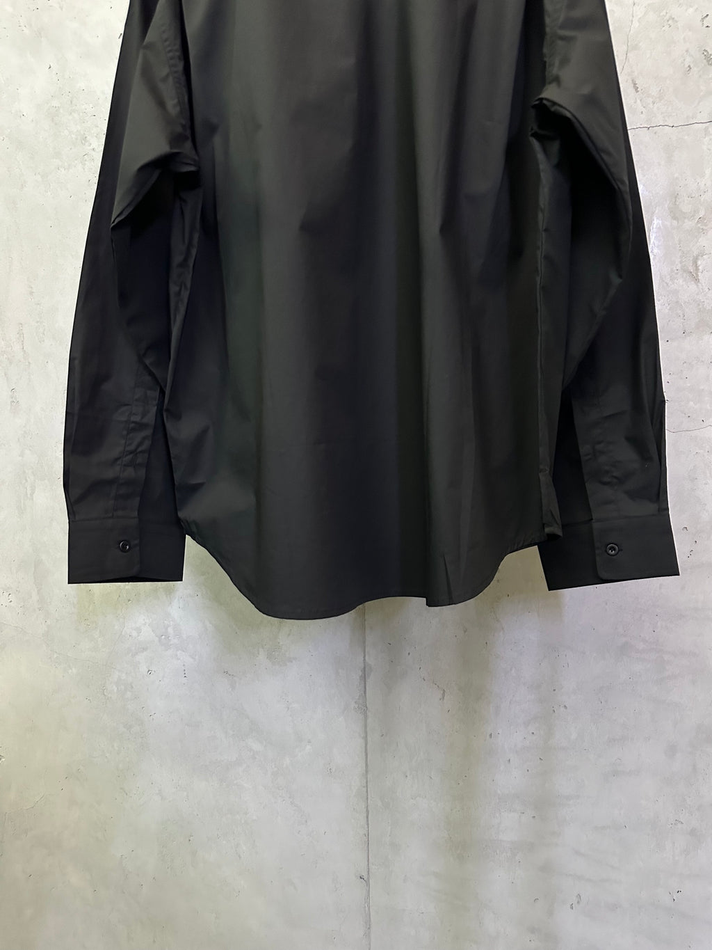 Balenciaga long-sleeve button-up shirt back panel with two side openings
