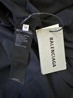 Balenciaga black jersey with size M fabric label and hanging retail tag